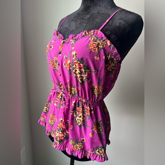 Candie's Vibrant Floral Camisole in Pink - Picture 2 of 9